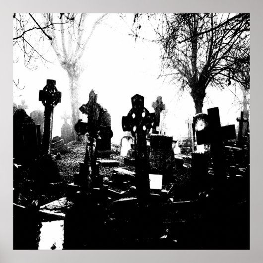 Creepy Gothic Graveyard Poster (Vorne)