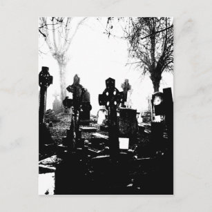 Creepy Gothic Graveyard Postkarte