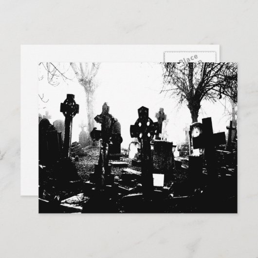 Creepy Gothic Graveyard Postkarte (Vorne/Hinten)