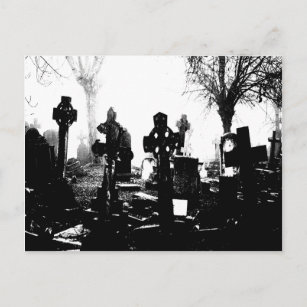 Creepy Gothic Graveyard Postkarte