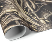 Creepy Gothic Horror Demon Biomatter Geschenkpapier (Rolleneckpunkt)