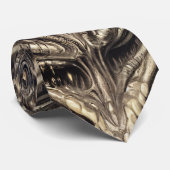 Creepy Gothic Horror Demon Biomatter Krawatte (Gerollt)