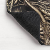 Creepy Gothic Horror Demon Biomatter Mousepad (Ecke)