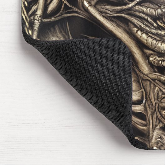 Creepy Gothic Horror Demon Biomatter Mousepad (Ecke)