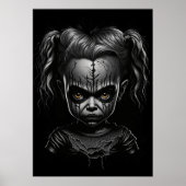 Creepy Gothic Kid, Chibi, Puppe Beängstigende Wand Poster (Vorne)