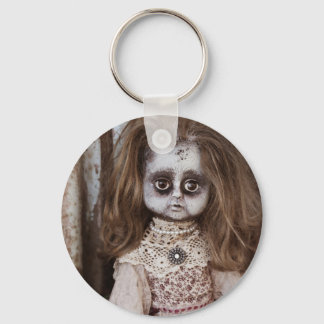 Creepy Gothic Porcelain Puppe Viktorianisch Goth Schlüsselanhänger