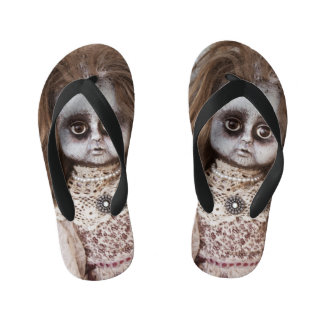 Creepy Gothic Porzellan Puppe Viktorianisch Goth Kinderbadesandalen