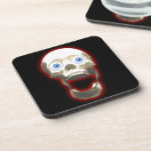 Creepy Gothic Screaming Skull Art Untersetzer (Linke Seite)