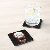 Creepy Gothic Screaming Skull Art Untersetzer (Rechte Seite)