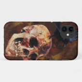 Creepy Gothic Skull and Crow - Halloween-Horror Case-Mate iPhone Hülle (Rückseite (Horizontal))