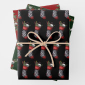 Creepy Gothic Weihnachtskronenwrapping Paper Geschenkpapier Set (Beispiel)
