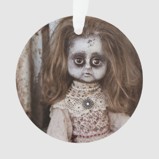 Creepy gotische Porzellan-Puppe viktorianisches Ornament