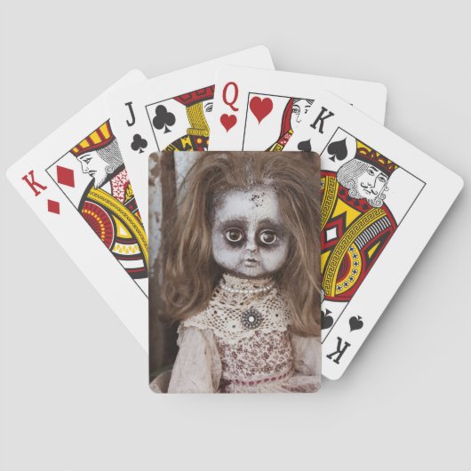 Creepy gotische Porzellan-Puppe viktorianisches Spielkarten (Rückseite)