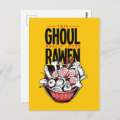 Creepy Goul Liebe Rawen Halloween Postcard Postkarte (Vorne/Hinten)