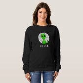 Creepy Green Alien Sweatshirt (Vorne ganz)