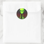 Creepy Green beängstigend Ghost Classic Round Stic Runder Aufkleber (Tasche)