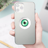 Creepy Green Eyeball Aufkleber (Telefon)
