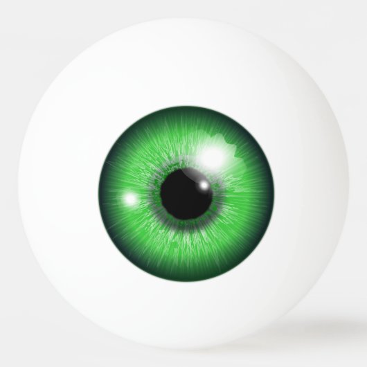 Creepy Green Eyeball Iris Tennis Ball Tischtennisball (Vorderseite)