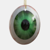 Creepy Green Eyeball Keramikornament (Rechts)