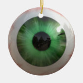 Creepy Green Eyeball Keramikornament (Vorne)