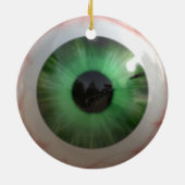 Creepy Green Eyeball Keramikornament (Hinten)