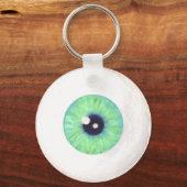 Creepy Green Eyeball Schlüsselanhänger (Vorderseite)
