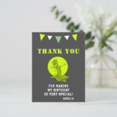Creepy Green Slime Monster Geburtstag Vielen Dank Postkarte (Stehend Vorderseite)