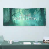 Creepy Green Swamp 2 Lines Custom Text Banner (Messe)