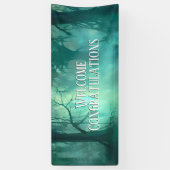 Creepy Green Swamp 2 Lines Custom Text Banner (Vertikal)