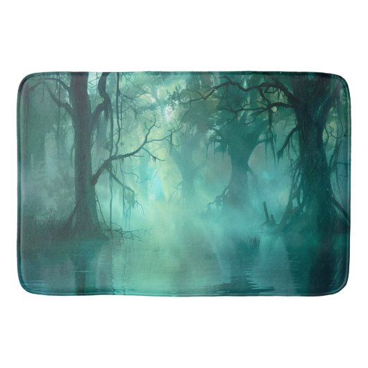 Creepy Green Swamp Badematte (Vorderseite)