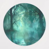 Creepy Green Swamp Etiketten (Design 2)