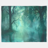 Creepy Green Swamp Fleecedecke (Vorderseite (Horizontal))