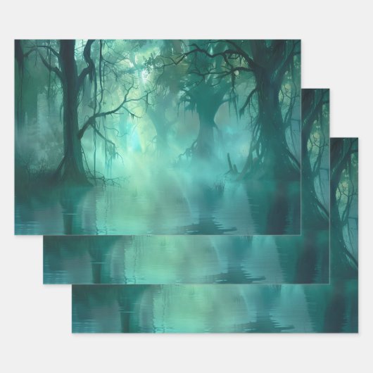 Creepy Green Swamp Geschenkpapier Set (Set)
