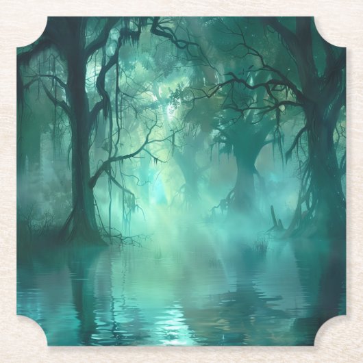 Creepy Green Swamp Untersetzer (Vorderseite)