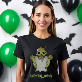Creepy Green Untot Zombie Monster Halloween T-Shirt