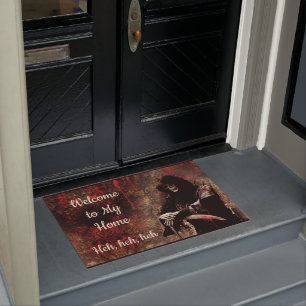 Creepy Grim Sensenmann blutiger Hintergrund Willko Fußmatte