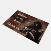 Creepy Grim Sensenmann blutiger Hintergrund Willko Fußmatte (Schrägansicht)