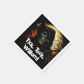 Creepy Grim Sensenmann Geburtstag Serviette (Ecke)