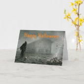 Creepy Grim Sensenmann Szene Halloween Karte (Gelbe Blume)