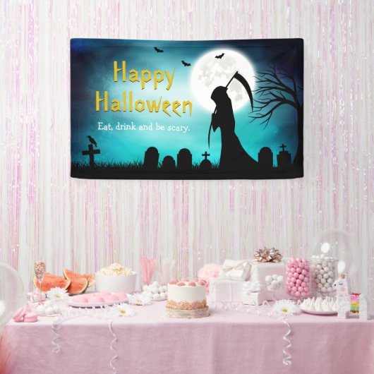 Creepy Grim Sensenmann Tod glücklich Halloween Par Banner (Party)