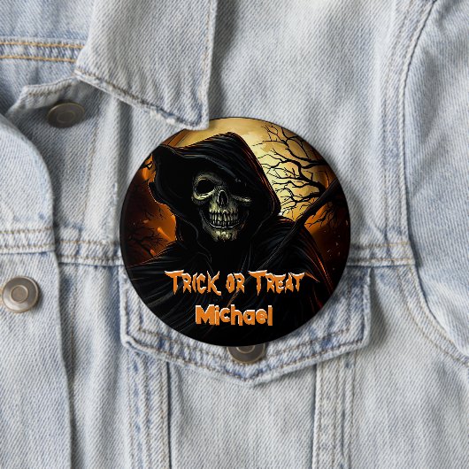 Creepy Grim Sensenmann Trick oder Trete Button (Beispiel)
