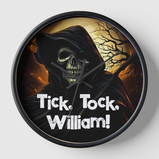 Creepy Grim Sensenmann Uhr (Vorderseite)