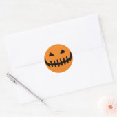 Creepy Grinning Pumpkin Face Sticker (Umschlag)