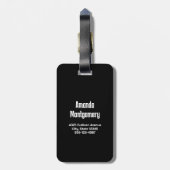 Creepy Grinning Skeleton Halloween Gepäckanhänger (Rückseite vertikal)