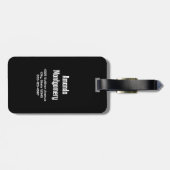 Creepy Grinning Skeleton Halloween Gepäckanhänger (Rückseite horizontal)