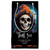 Creepy Grinning Skeleton Party Danke Kleine Geschenktüte (Vorderseite)