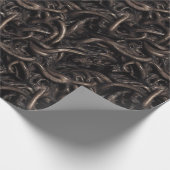 Creepy Gross Alien Worm Dark Brown Geschenkpapier (Ecke)