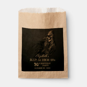 Creepy Hair Skull RIP zu ihrer 20er Geburtstagspar Geschenktütchen