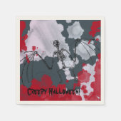 Creepy Halloween Bat Skeleton Serviette (Vorderseite)