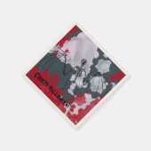 Creepy Halloween Bat Skeleton Serviette (Ecke)